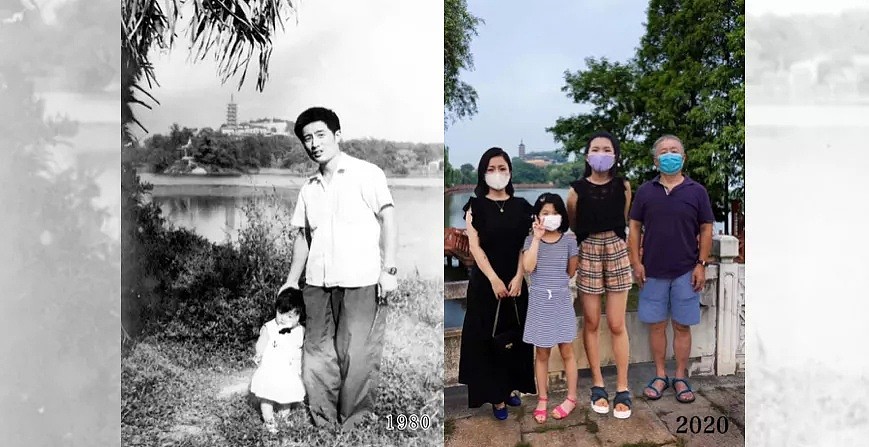 每年在同个地方，中国爸爸和女儿坚持合照40年！外国网友看哭：最爱我的人就这样老了…（组图） - 5