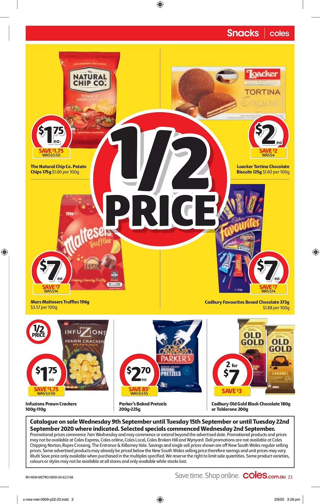 Coles 9月9日-9月15日折扣，猪肉饺、椒盐鱿鱼、哈根达斯半价 - 23