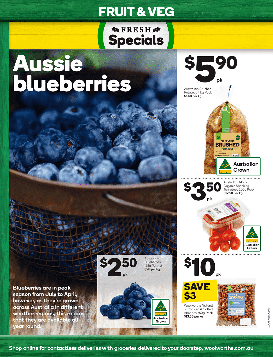 Woolworths 9月9日-9月15日折扣，春卷、纸尿裤半价 - 9