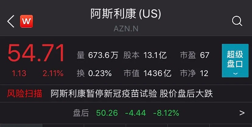 志愿者出现不明原因疾病，新冠疫苗试验被叫停！千亿巨头逼近20%跌停（视频/组图） - 1