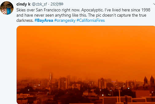 史上最猛山火烧了10个纽约！加州天空变红，如末日景象（组图） - 5