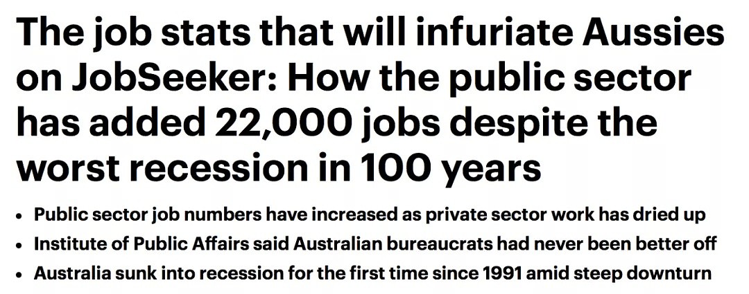 澳公共服务部门5个月内增2.21万人就业，而私营企业倍受打击，52.27万岗位被裁（组图） - 2