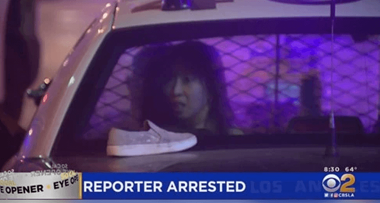 洛杉矶华裔女记者抗议活动被逮捕，释放时手臂和脚踝上都是淤青（组图） - 1