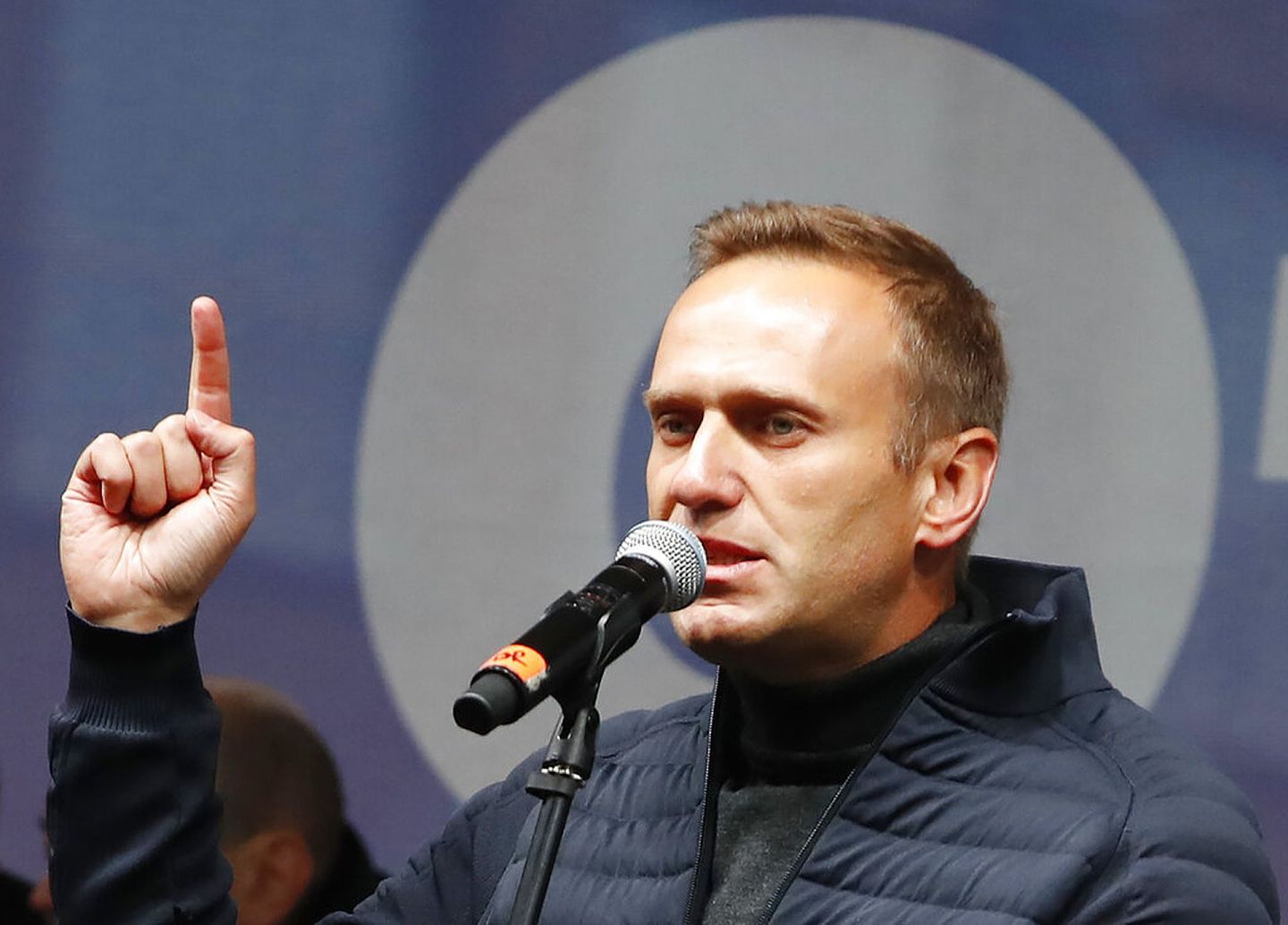 图为2019年9月29日俄罗斯反对派领袖纳瓦尔尼在莫斯科一场支持政治犯的集会中发言。（AP）