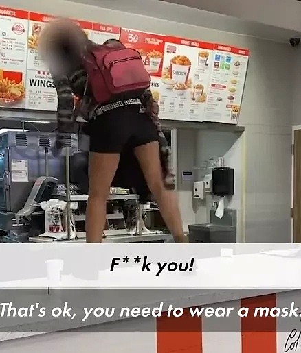 辣妹穿超短裤进KFC，被要求戴口罩后，秒变泼妇： 给老娘鸡腿，要不捅死你！（组图） - 8