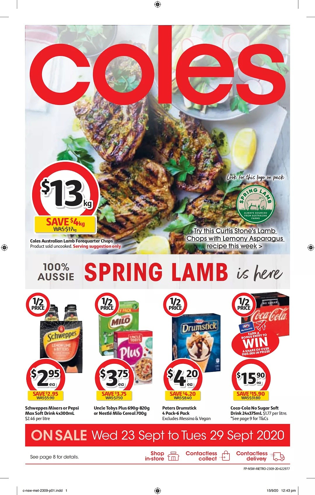 Coles 9月23日-9月29日折扣，虾饺、冰淇淋、纸尿裤半价 - 1