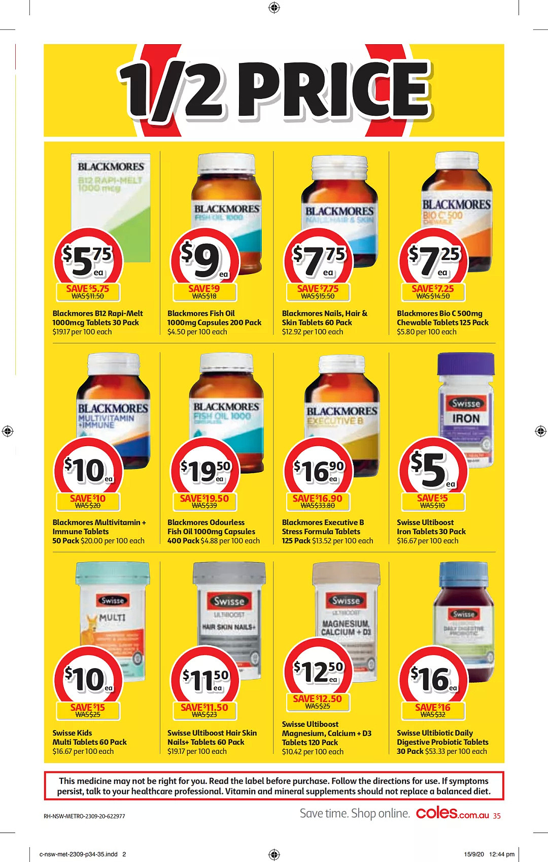 Coles 9月23日-9月29日折扣，虾饺、冰淇淋、纸尿裤半价 - 35