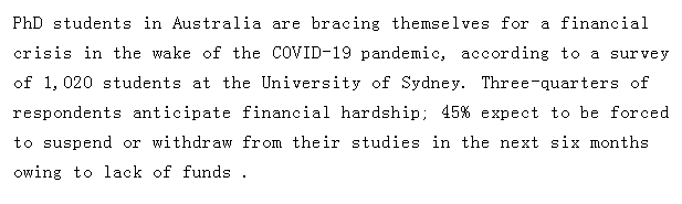 悉尼大学博士生调查：3/4经济困难，45%的学生因财务问题将暂停学业！ - 3