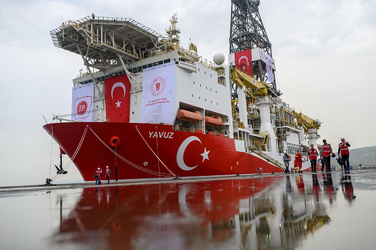土耳其派往东地中海争议水域的另一艘勘探船“果敢”号（Yavuz），该船主要在土耳其——塞浦路斯争议海域进行勘探作业。（Getty Images）
