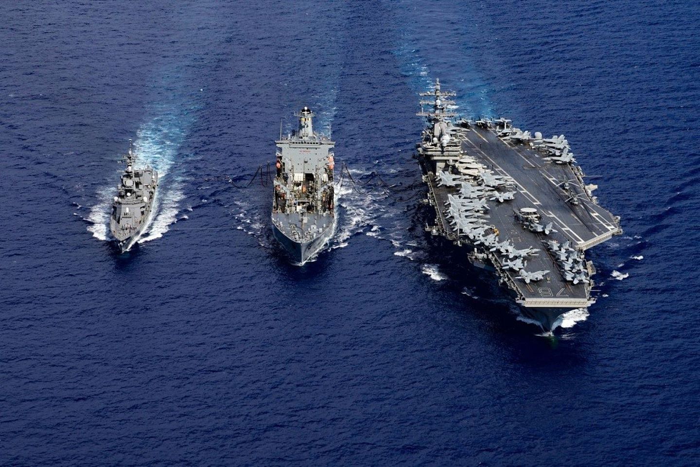 60%的台湾民众认为美国会出兵协防台湾。图为美军第七舰队。（Facebook@U.S. 7th Fleet）