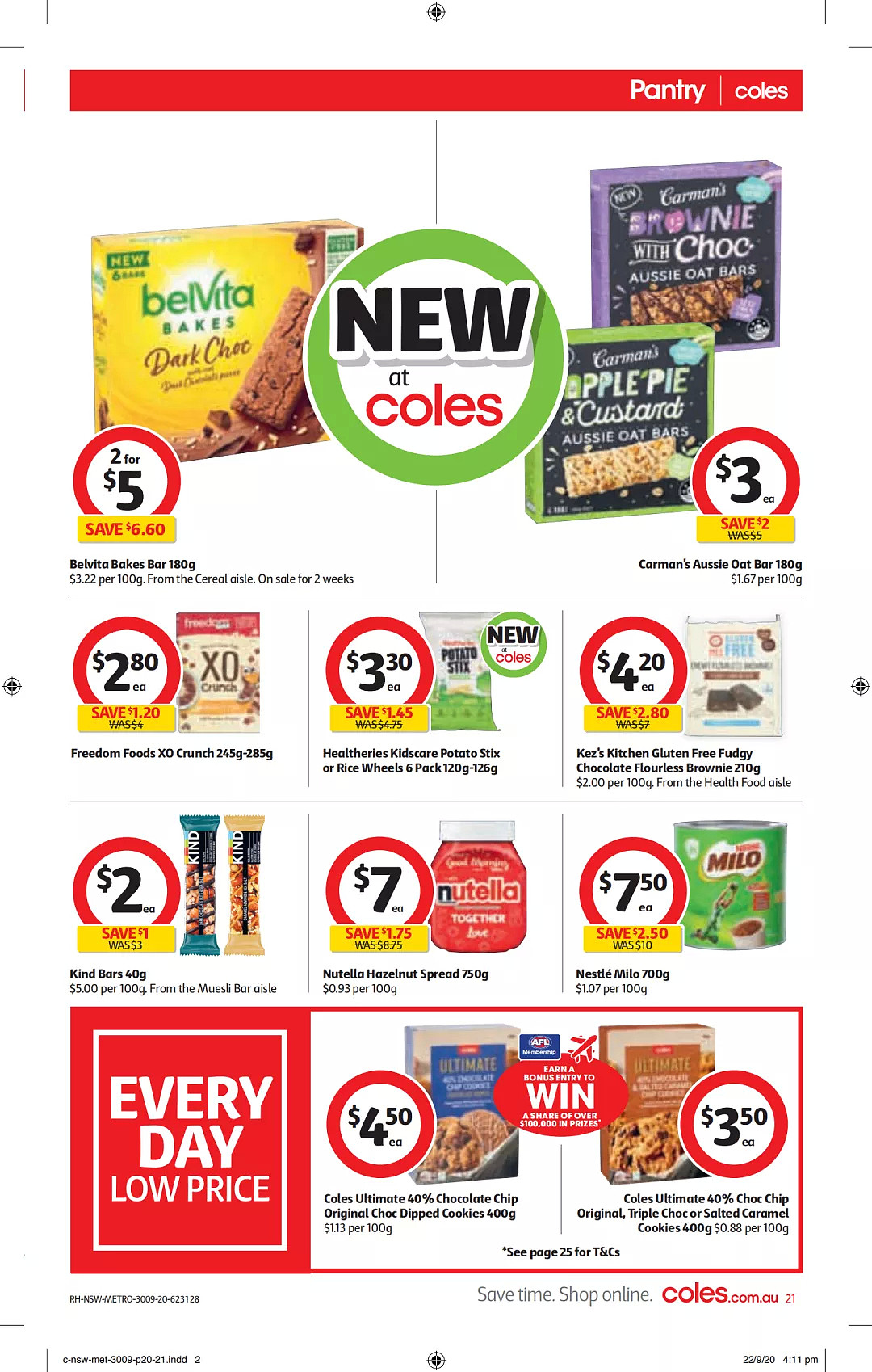 Coles 9月30日-10月6日折扣，火腿片、麦片半价 - 21