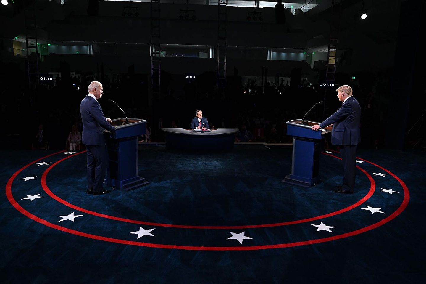 9月29日，美国大选首场辩论举行，特朗普与拜登展开激烈攻防。（Getty）