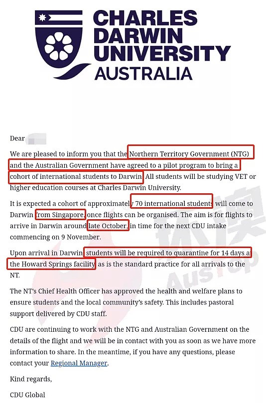 北领地宣布重启留学生返澳试点计划！联邦政府已通过，10月底首批学生将抵达（组图） - 1