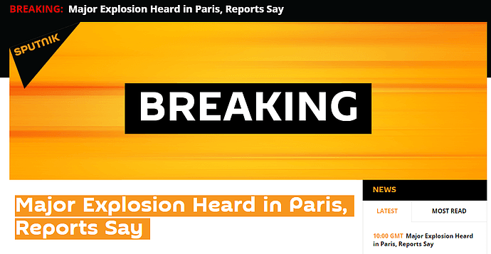 巴黎传出巨大爆炸声，系飞机