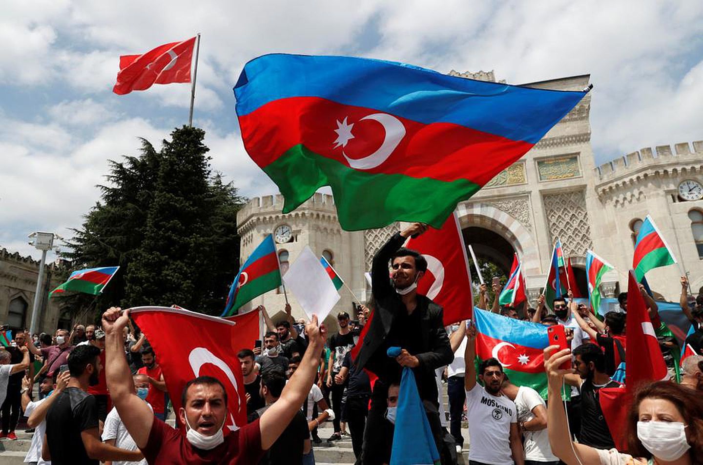 土耳其此次一如既往支持阿塞拜疆，但态度比1994年时更为高调。（Reuters）
