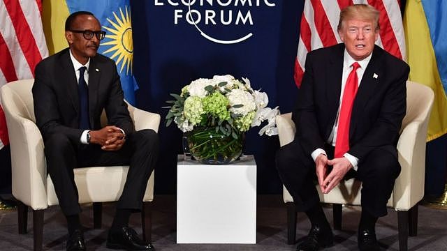 卢旺达总统卡加梅与美国总统特朗普