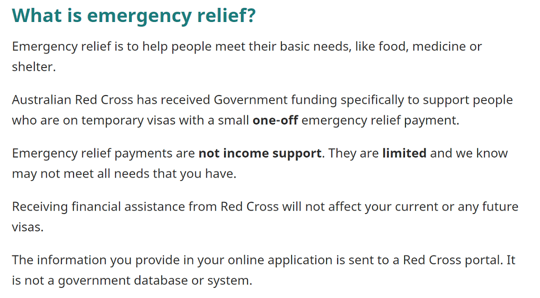 澳洲红十字会可为临时签证持有者发放高达800澳币的补助！ - 3
