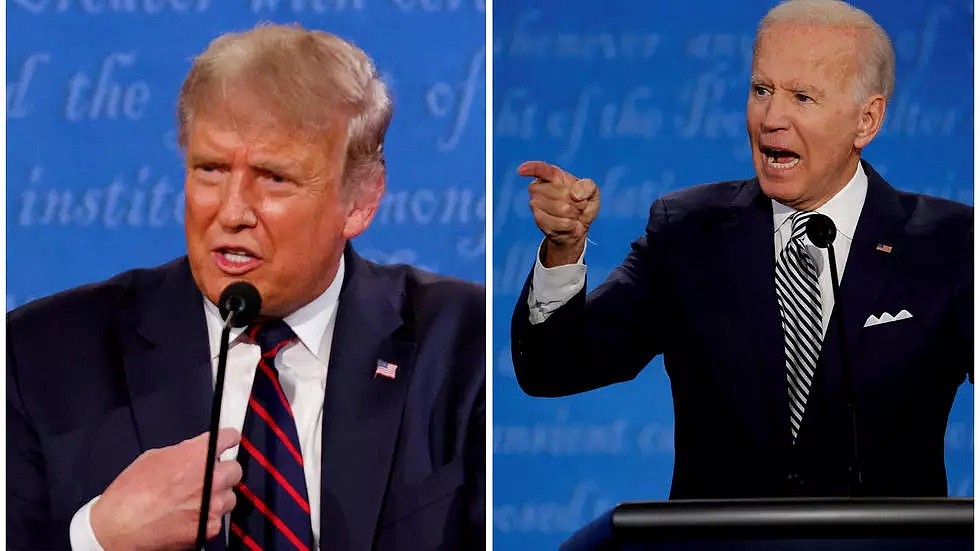 美国总统大选候选人首场电视辩论在特朗普与拜登之间激烈进行。
