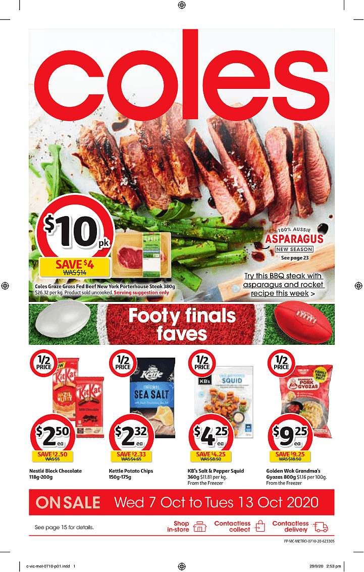 Coles 10月7日-10月13日折扣，油半价，$10含15GB+整月畅打中国长途 - 1