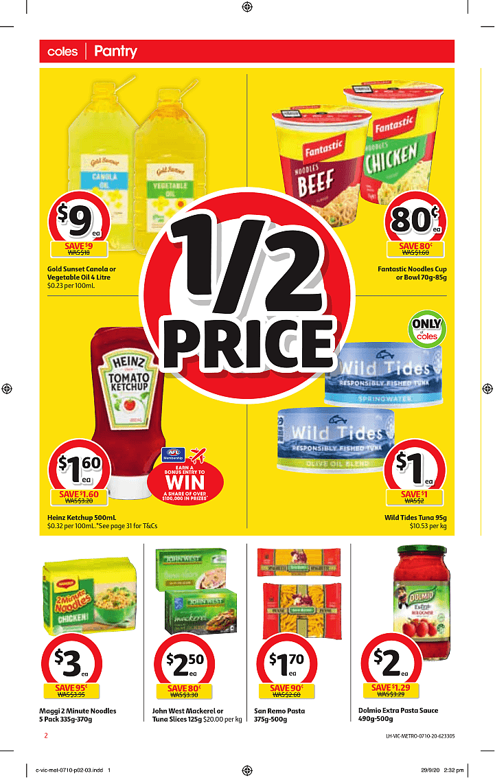 Coles 10月7日-10月13日折扣，油半价，$10含15GB+整月畅打中国长途 - 2