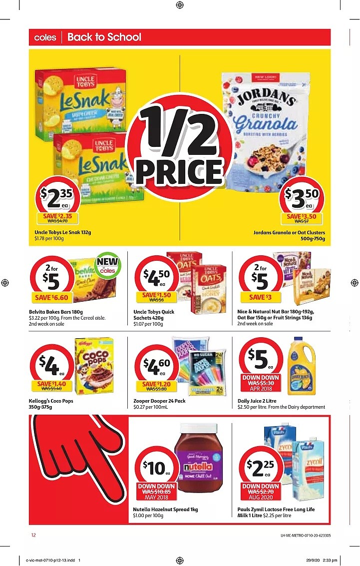 Coles 10月7日-10月13日折扣，油半价，$10含15GB+整月畅打中国长途 - 12