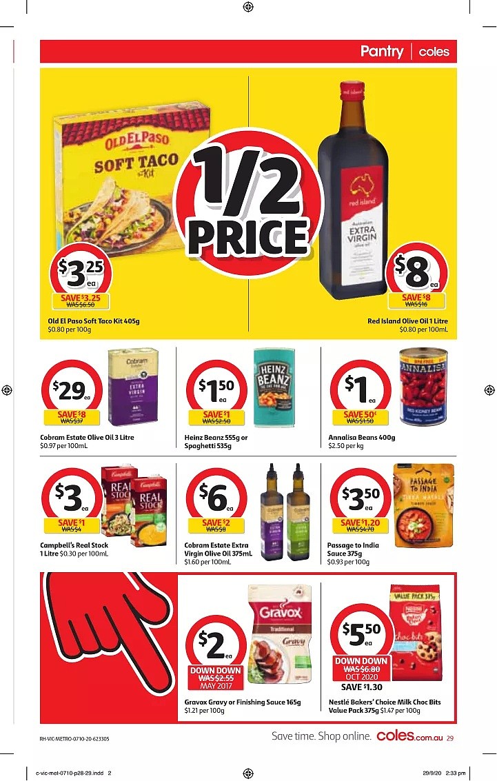 Coles 10月7日-10月13日折扣，油半价，$10含15GB+整月畅打中国长途 - 29