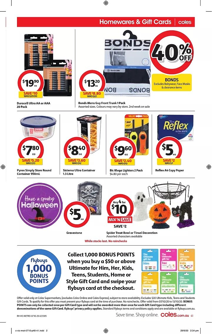 Coles 10月7日-10月13日折扣，油半价，$10含15GB+整月畅打中国长途 - 41