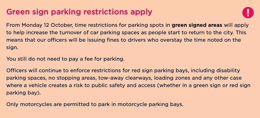 注意！墨尔本City停车限制回归，不用付钱但不能超时，违者将被罚（组图） - 2
