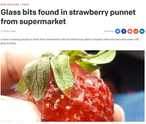 恐怖！草莓藏针从澳洲传到新西兰，疑似华男持带血针头，在超市狂戳面包，草莓藏针案又升级了？（组图） - 15