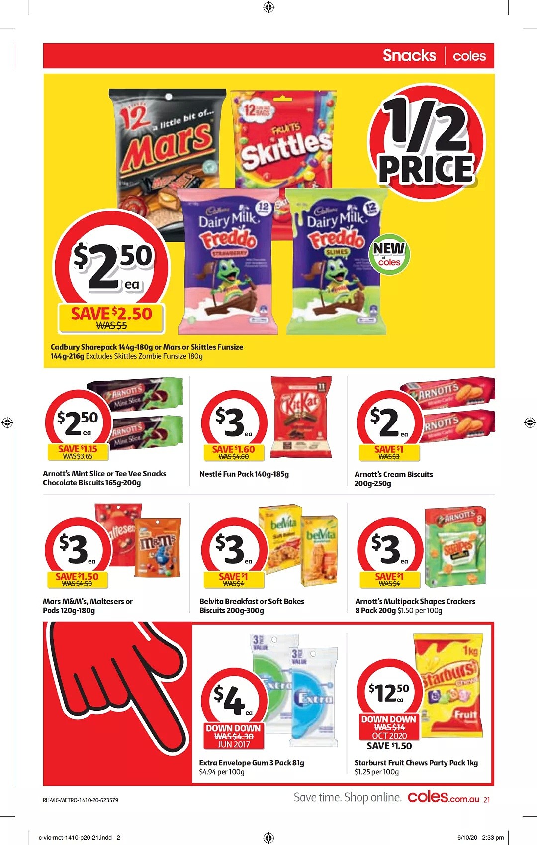 Coles 10月14日-10月20日折扣，本周日前满50刀免费送货 - 21