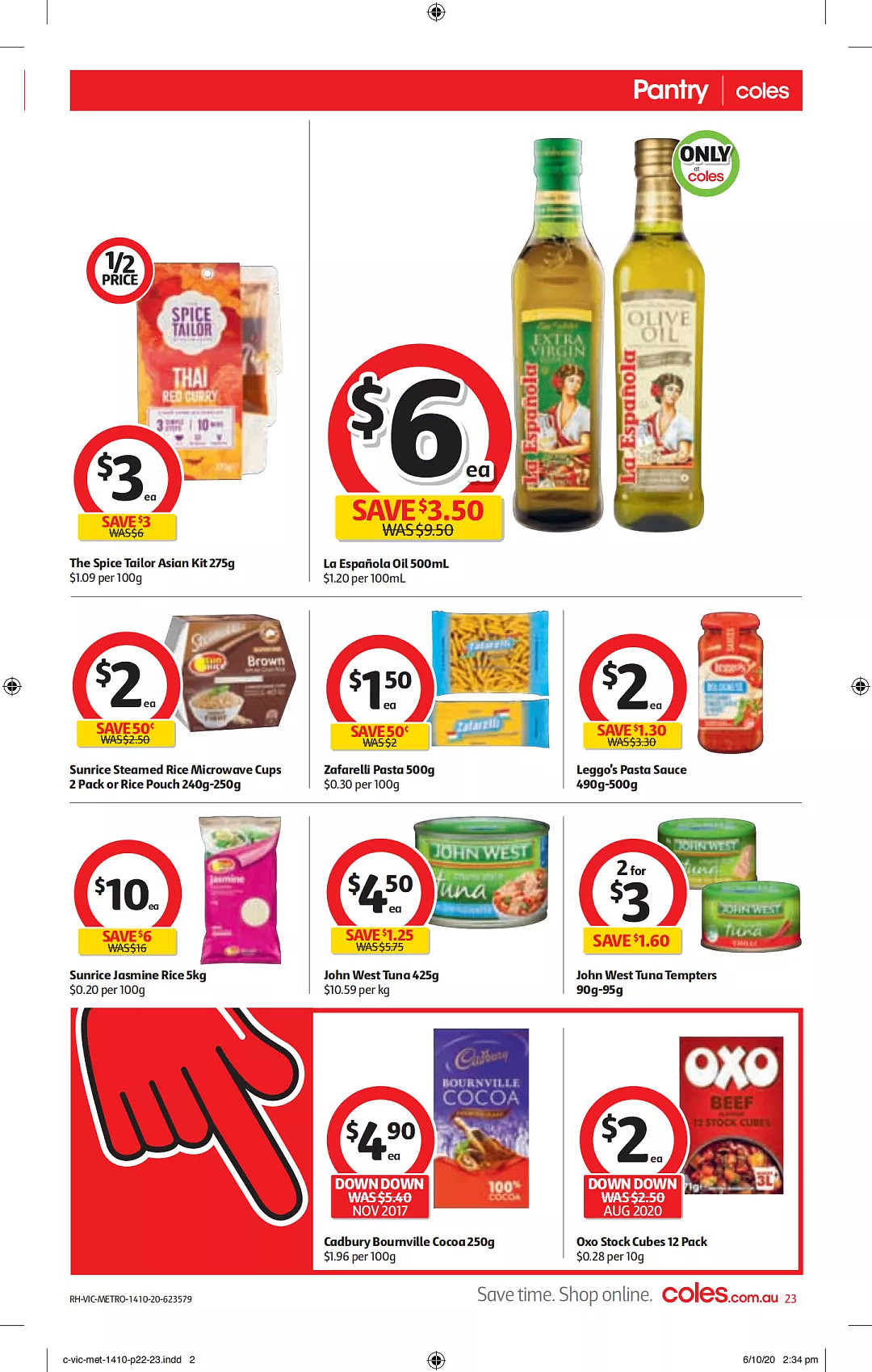 Coles 10月14日-10月20日折扣，本周日前满50刀免费送货 - 23