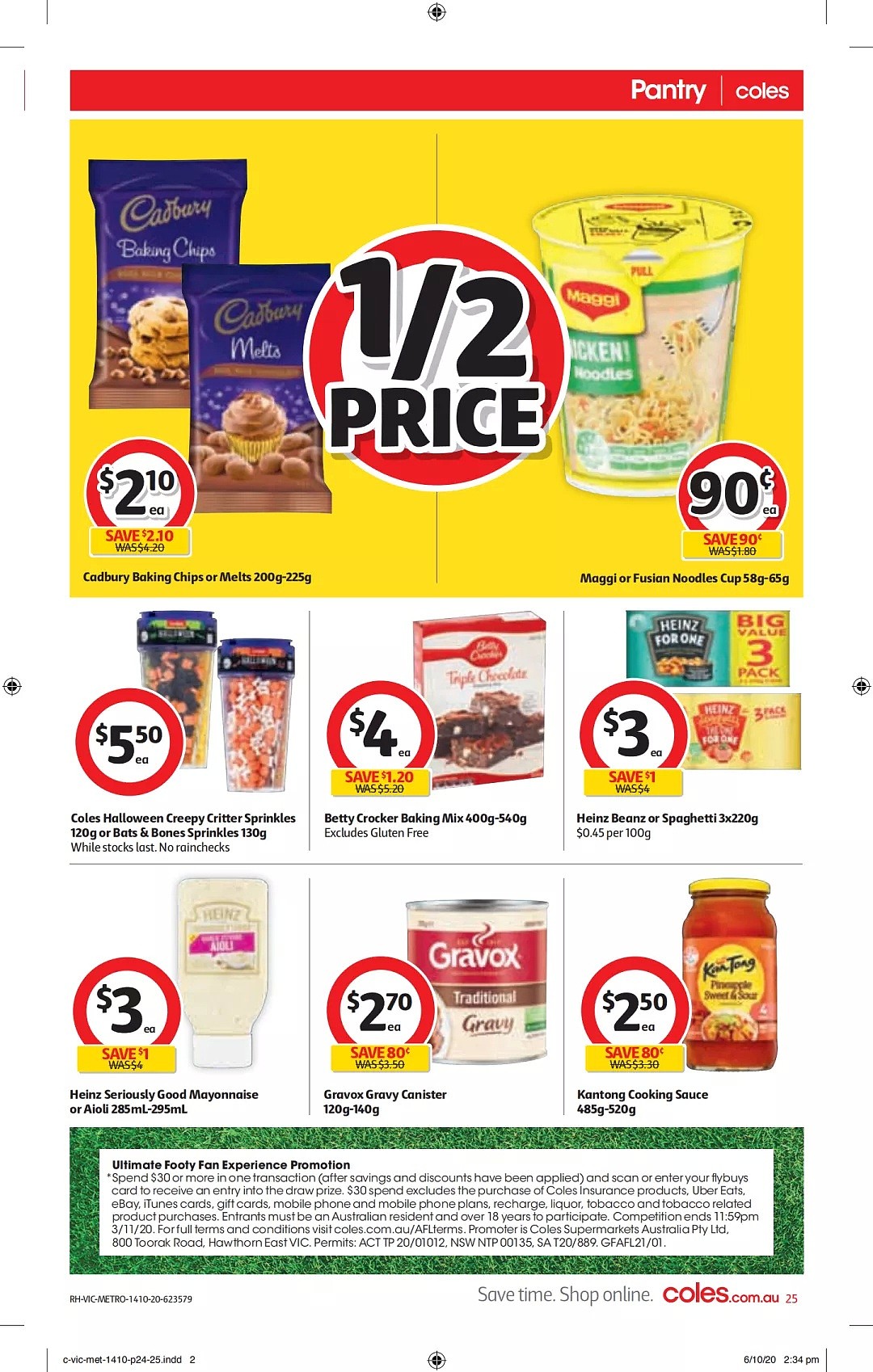 Coles 10月14日-10月20日折扣，本周日前满50刀免费送货 - 25