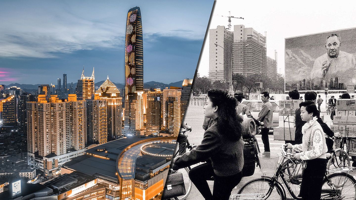 中国大陆深圳特区建立40周年以来，市容产生很大变化。（视觉中国）