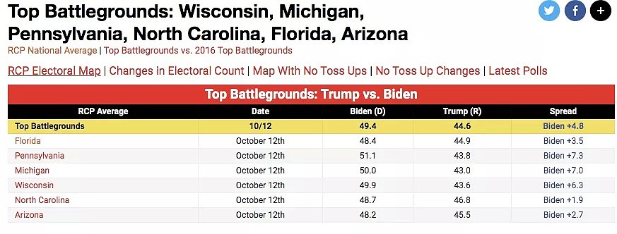 拜登要赢了吗？胜选率飙升到87%！但特朗普关键州选情并没那么糟糕（组图） - 5