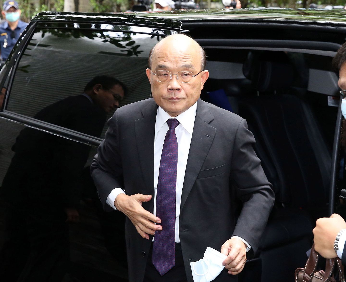 台行政院长苏贞昌对台湾间谍被捕表达强烈不满。（中央社）