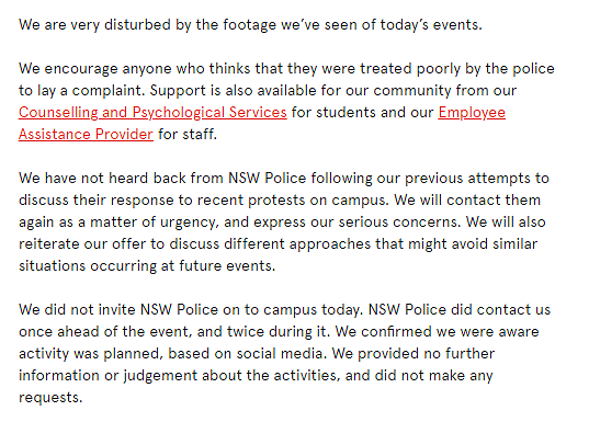 教授围观游行却遭警察暴力执法，悉大公开声明：支持学生及员工维权和投诉！（组图） - 8