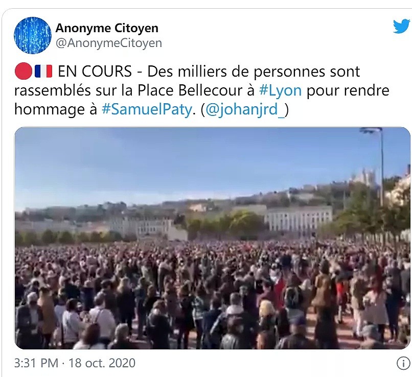 法国数万人集会纪念被斩首教师！从不和女生说话、不暴躁，18岁少年如何变冷血杀手（组图） - 13