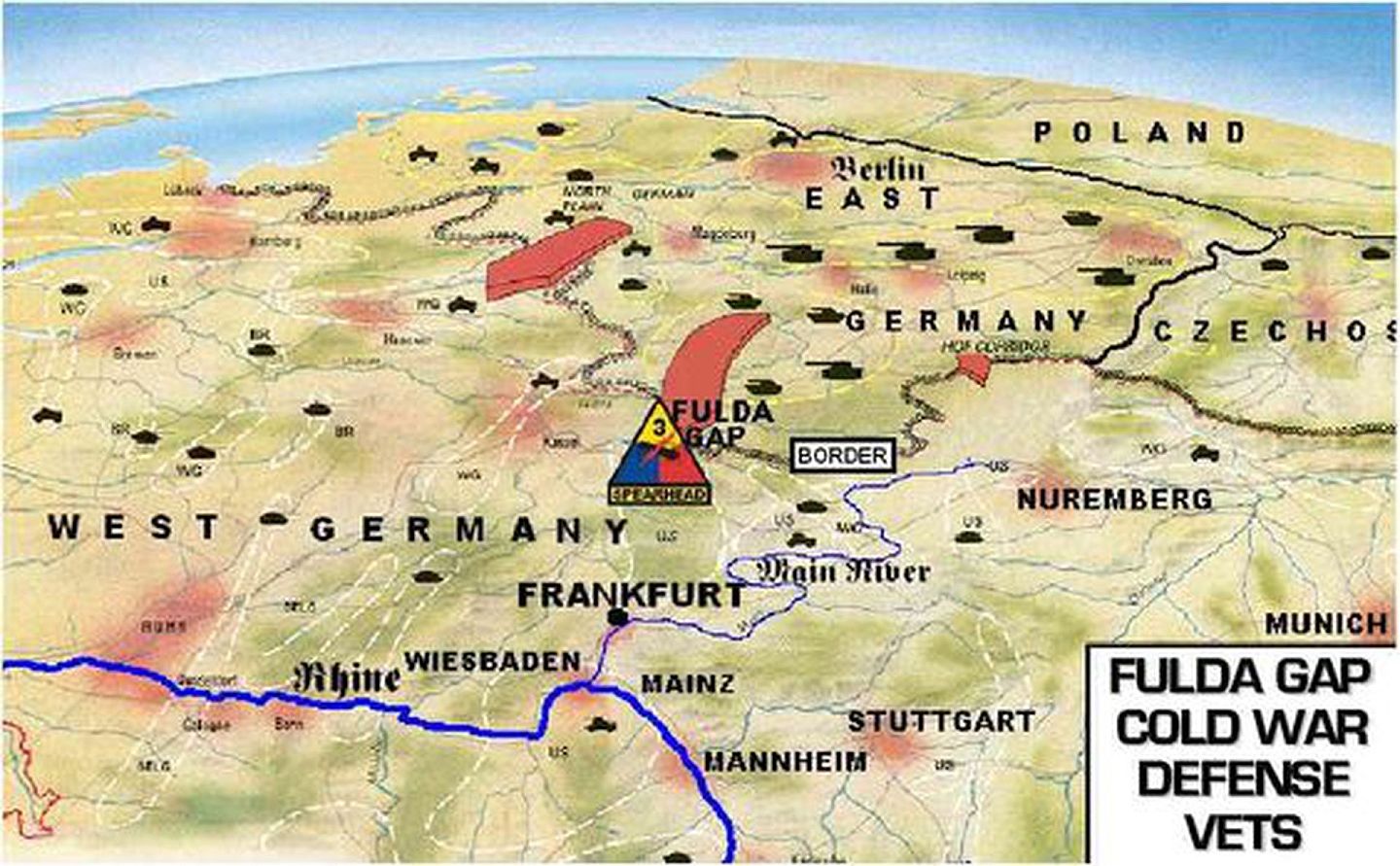 富尔达缺口位于冷战时代东、西柏林间，最可能爆发冲突的热点。 （wikemedia）