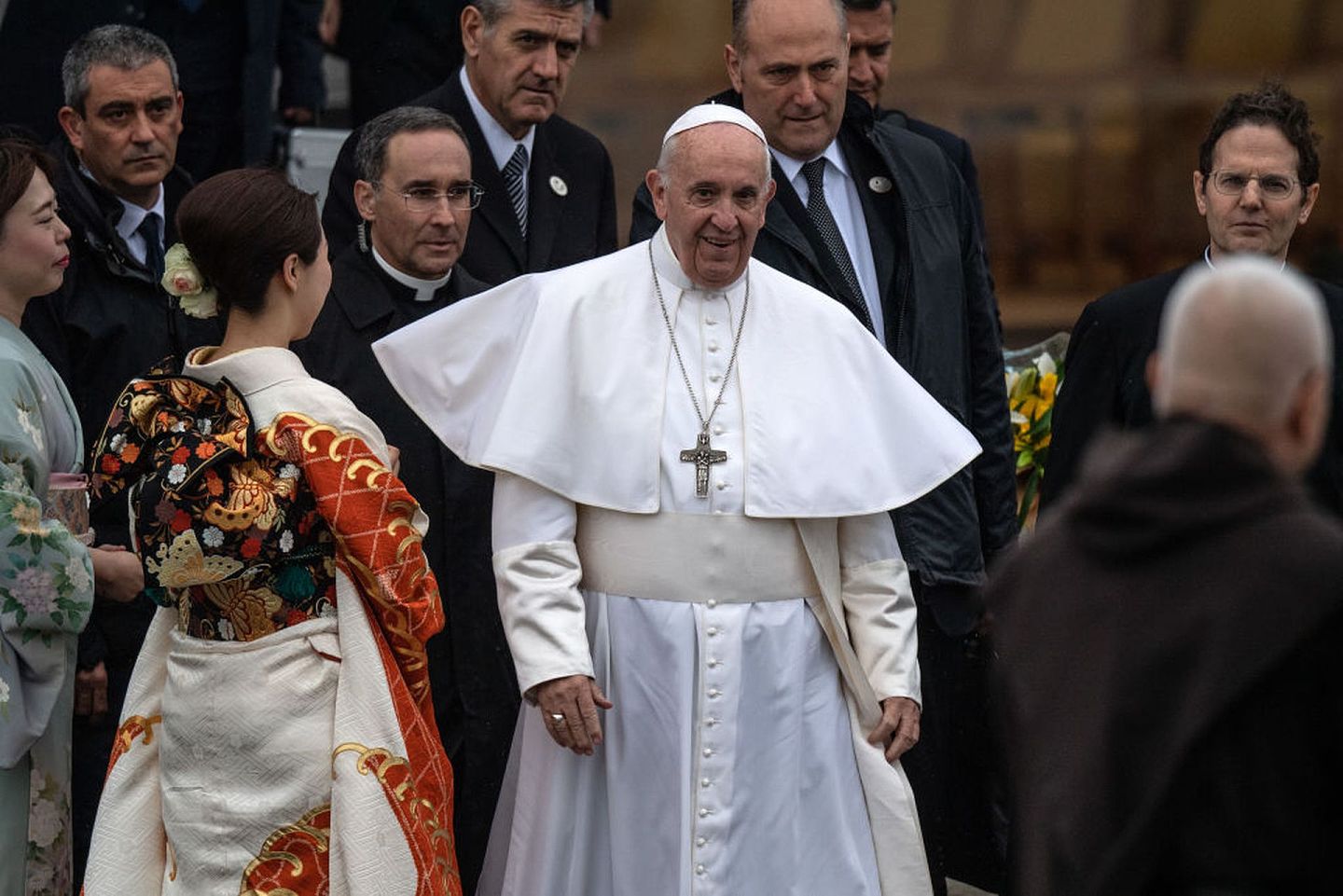 中梵将续签主教任命协议，图为2019年11月天主教教宗方济各访问日本。 （Getty）
