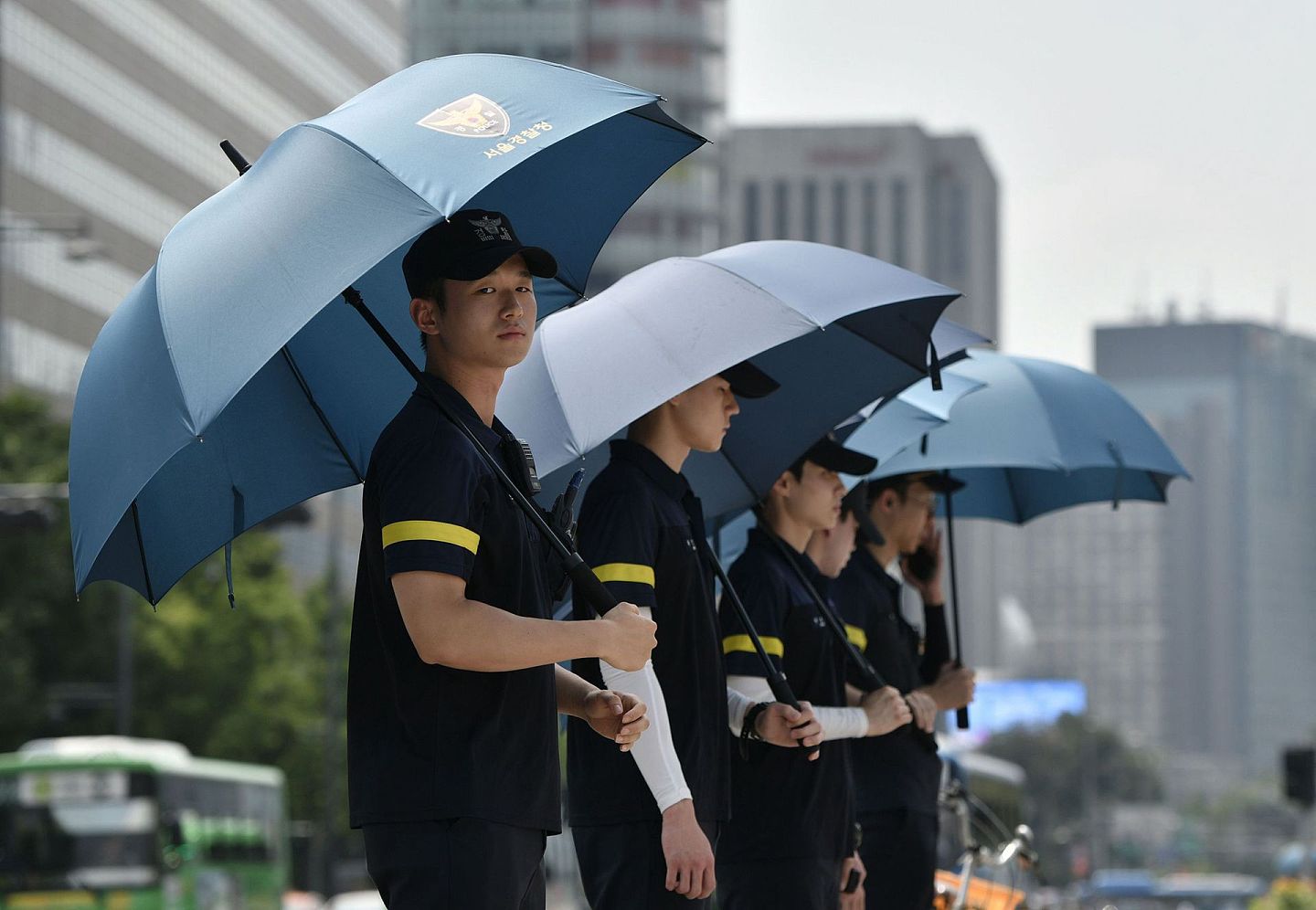 2019年8月5日，韩国首尔，反战人士集会抗议韩美联合演习。 （视觉中国）