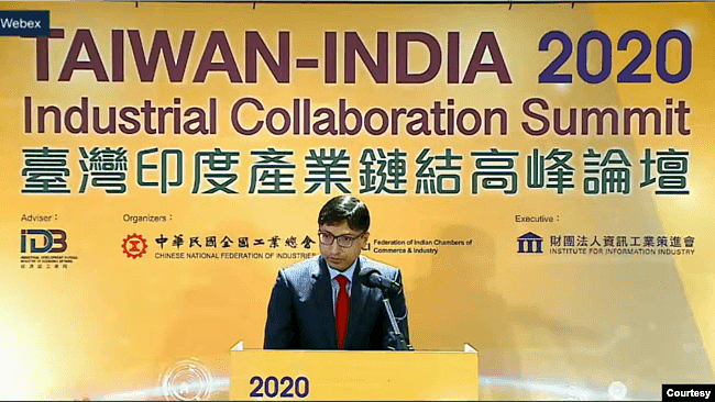 印度台北协会会长戴国澜(Gourangalal Das) 在台湾印度产业链结高峰论坛致词