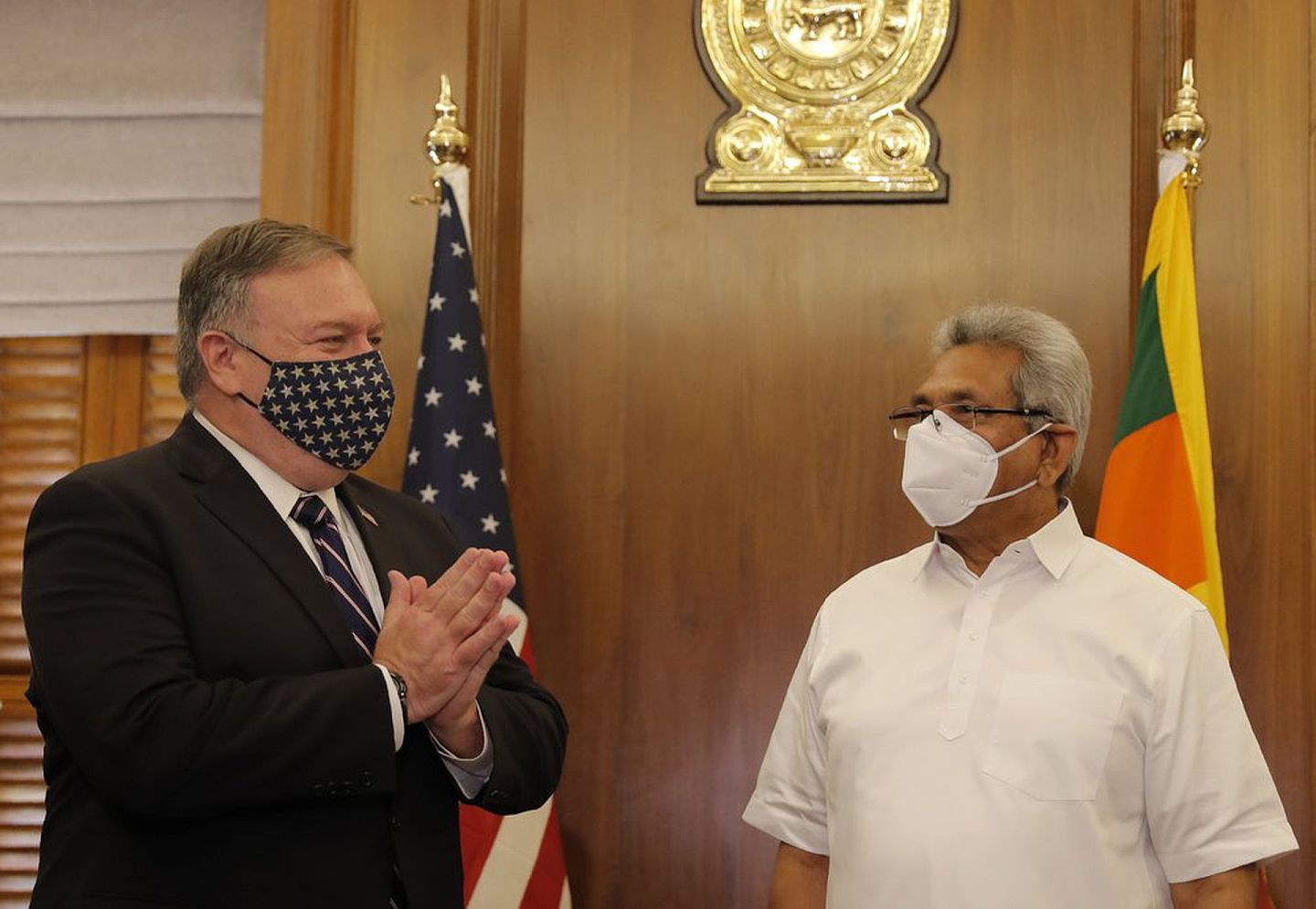 2020年10月28日，美国国务卿蓬佩奥访问斯里兰卡。（AP）