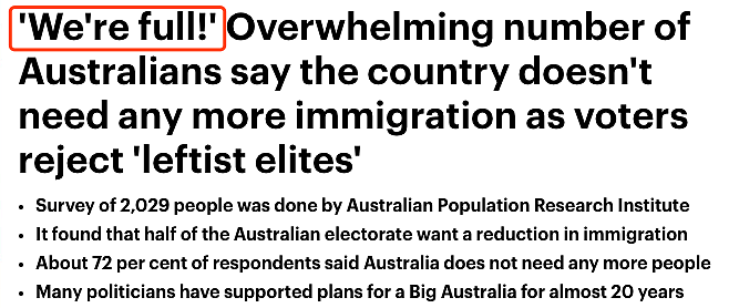 澳媒发布调查，72%受访者认为澳洲不需要更多人了！疫情之下，30万临时签证人离开澳洲（组图） - 2