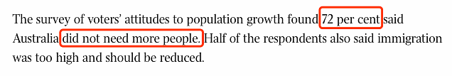 澳媒发布调查，72%受访者认为澳洲不需要更多人了！疫情之下，30万临时签证人离开澳洲（组图） - 3