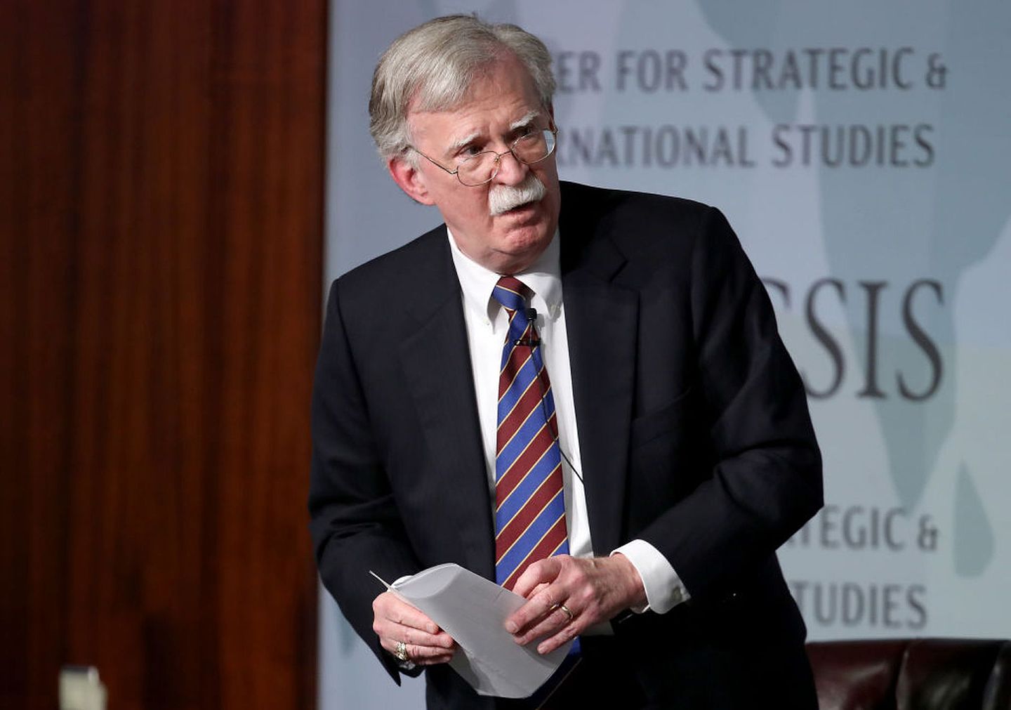 CSIS是美国最权威智库之一，长期关注国际时政议题。图为前美国国家安全顾问博尔顿（John Bolton）于2019年9月30日出席CSIS的活动。（Getty）