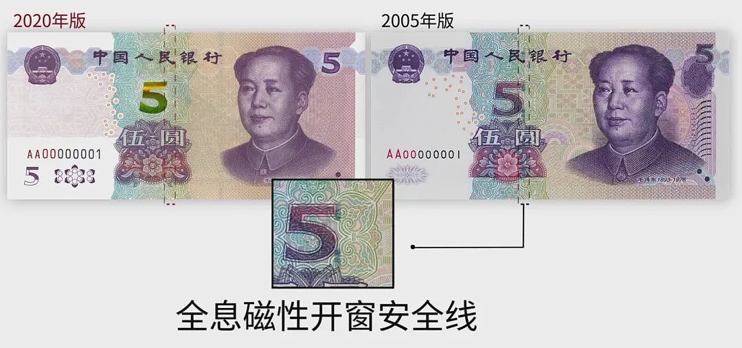 中国新版5元纸币11月5日起发行 新旧版本大对比（图） - 6