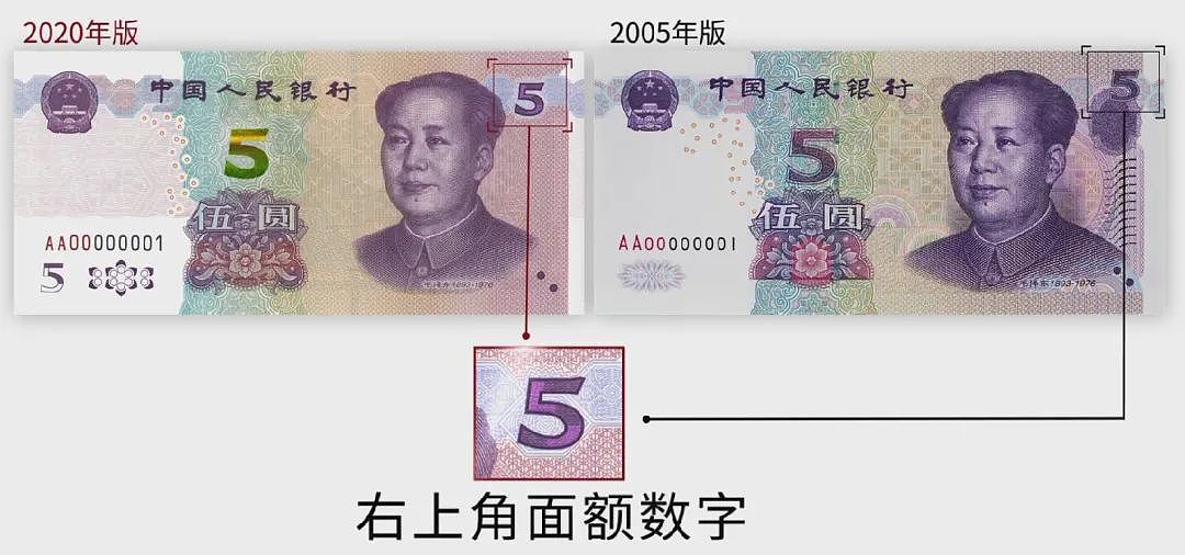 中国新版5元纸币11月5日起发行 新旧版本大对比（图） - 12