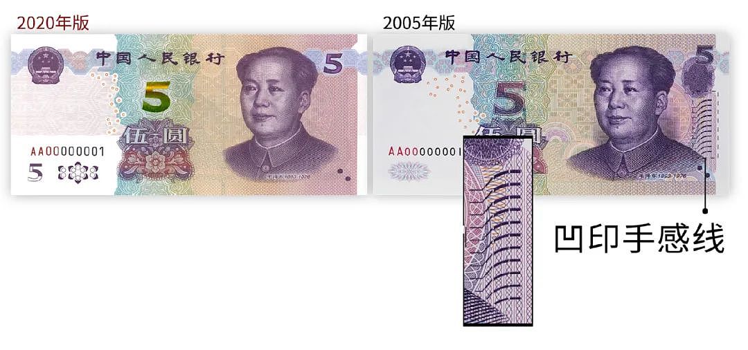 中国新版5元纸币11月5日起发行 新旧版本大对比（图） - 14