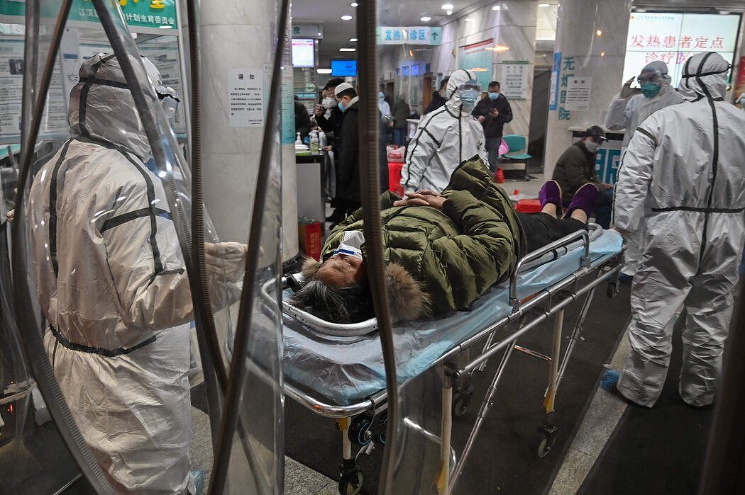 1月，武汉一家红十字医院。