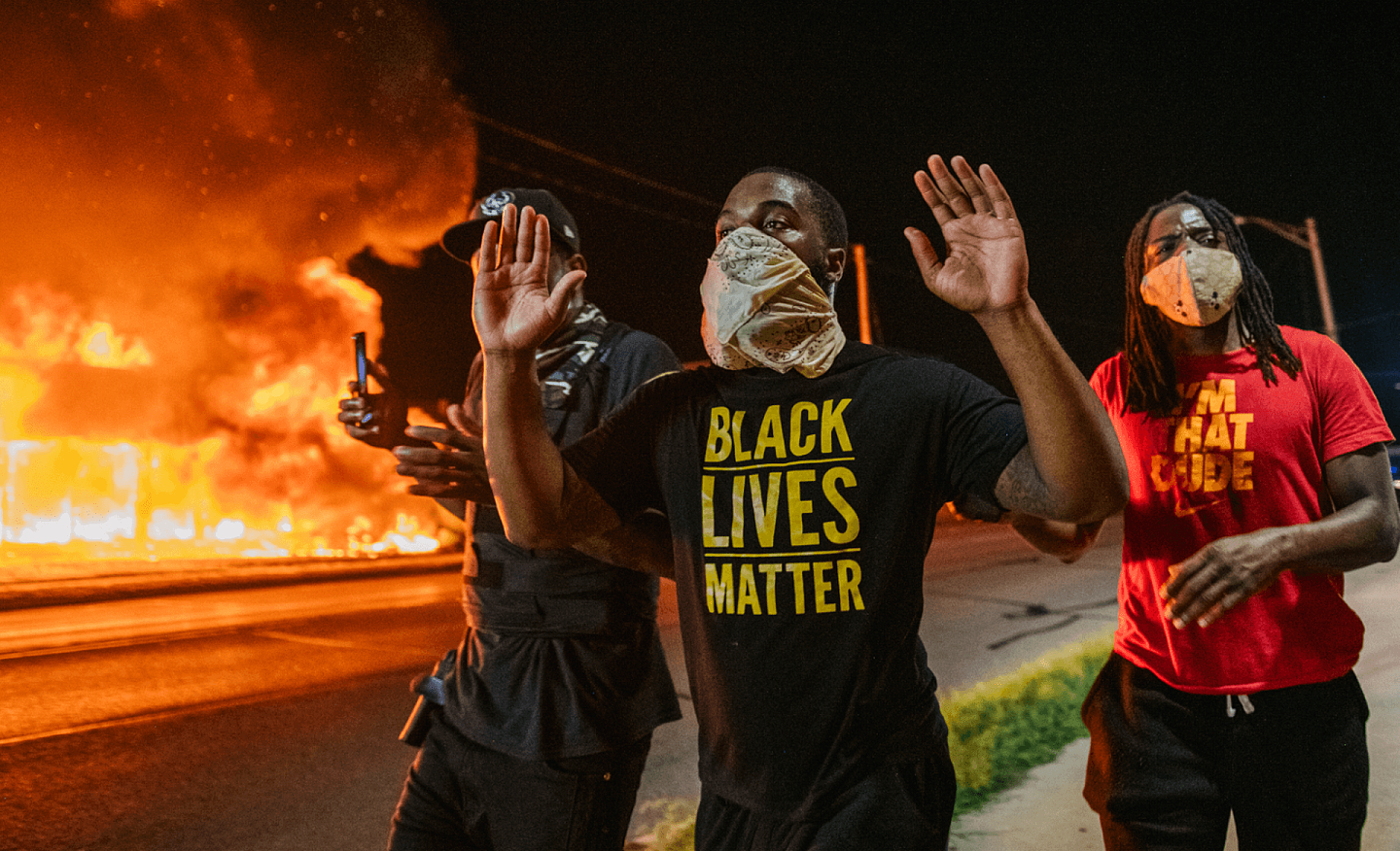 BLM示威者引发不少暴力事件，甚至有纵火破坏的行为。(Getty Images)